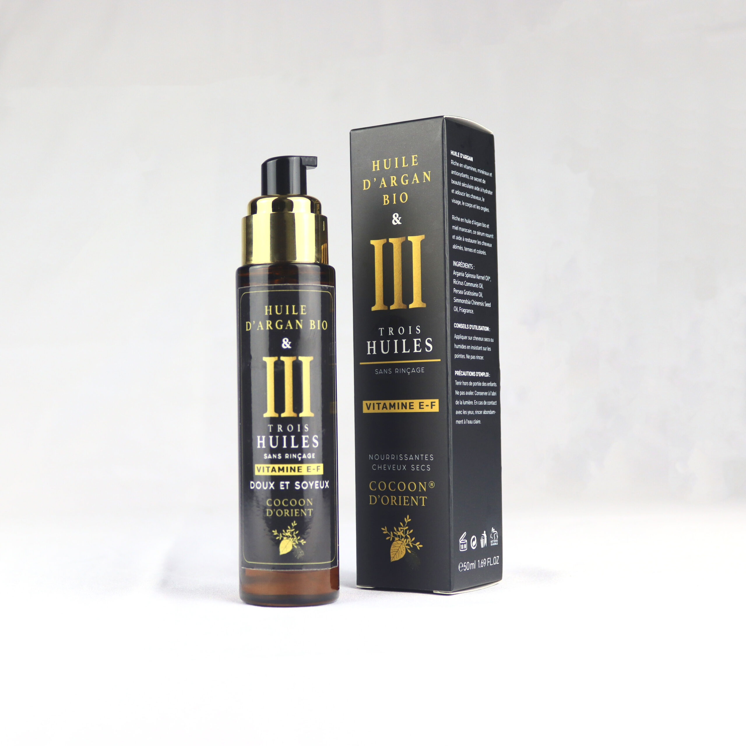 Élixir 3 Huiles avec huile d'argan et miel de l'Atlas pour cheveux